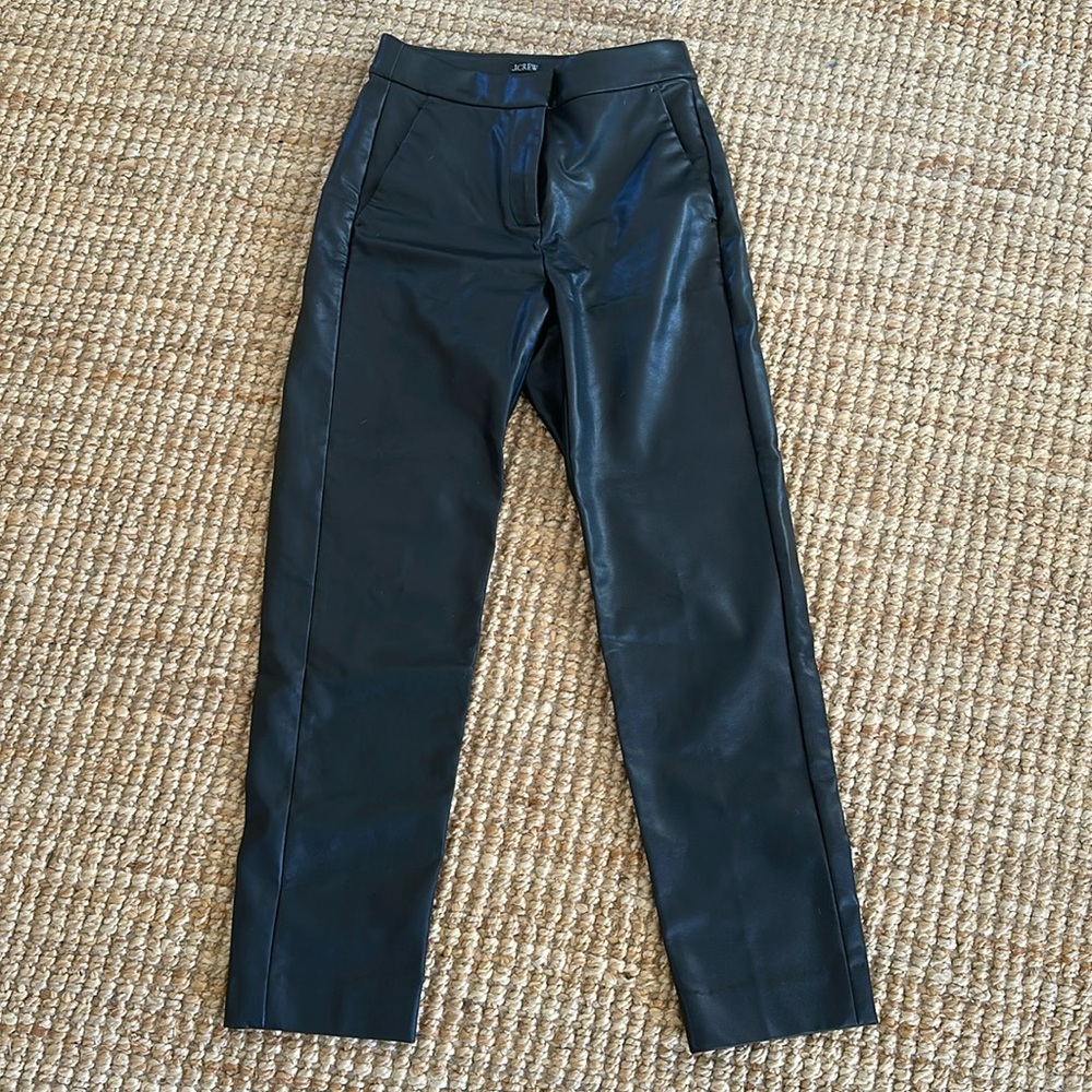 J. crew Kate faux-leather pants